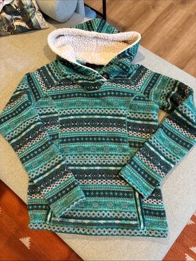 KOPPEN Cozy Patterned Hooded Sweater